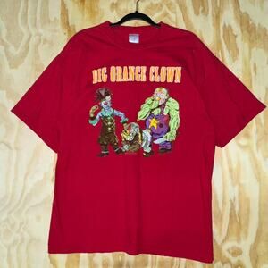 XL - Vintage y2k big orange clown t-shirt